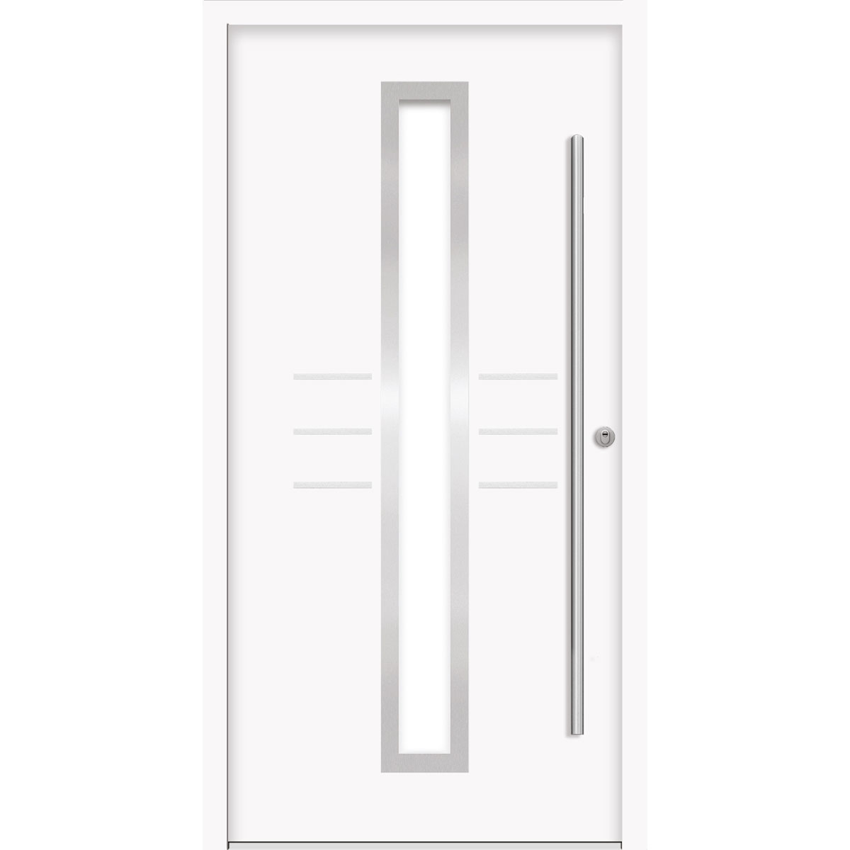 SplenDoor  Premium-Haustür Passivedoor Lund RC2 energiesparend einbruchsicher weiss 100 x 200 cm rechts