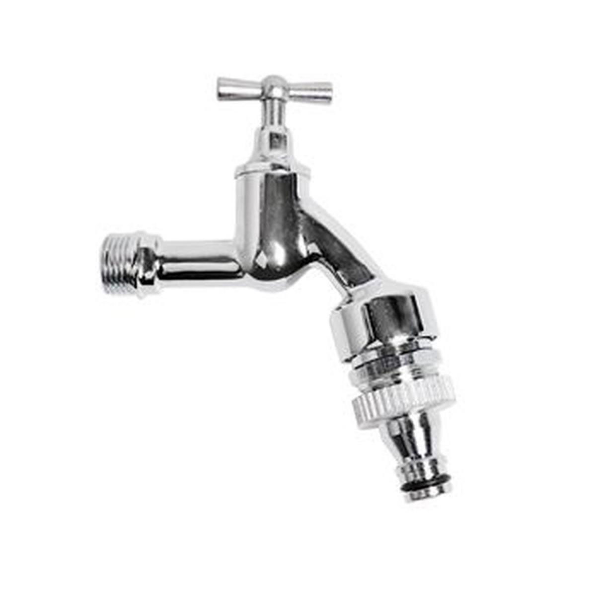 Kirchhoff Auslaufventil mit Rohrbelüfter/Rückflussverhinderer matt verchromt