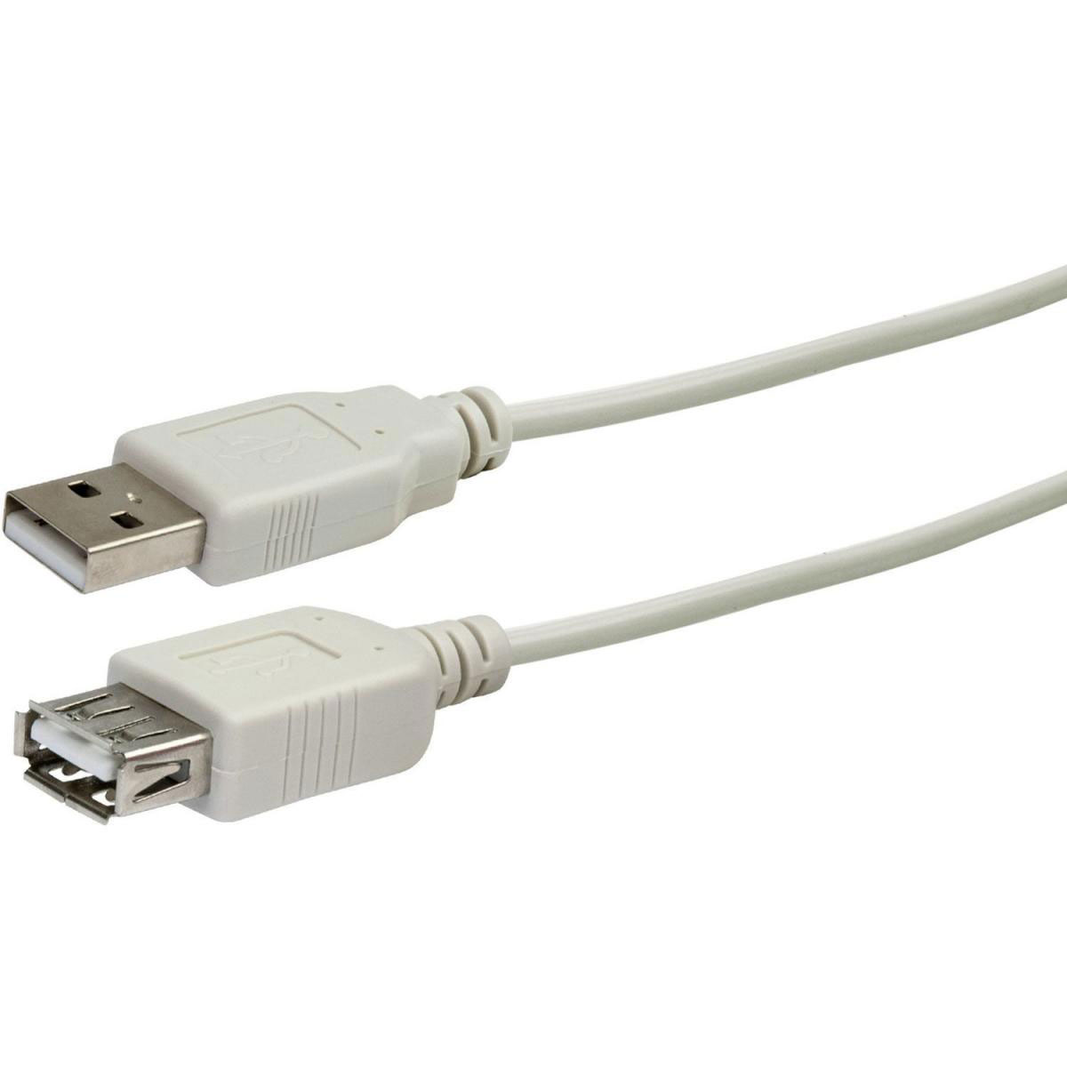 Schwaiger USB 2.0 Typ A Anschlusskabel 2 m weiß Bild 2