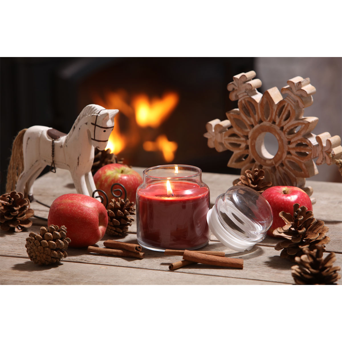Duftkerze im Bonbonglas Winter Dream Bratapfel 10 x 14,2 cm Bild 3