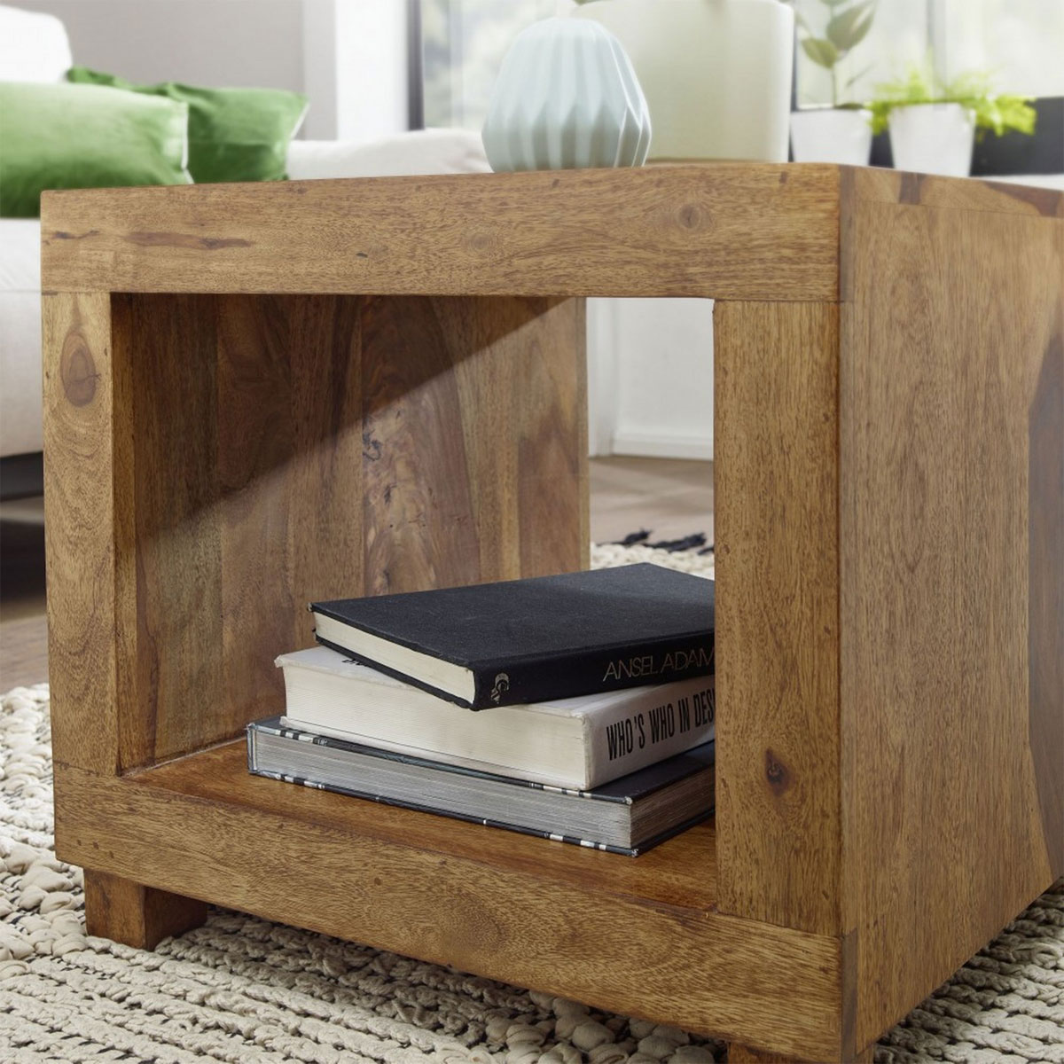 Wohnling Couchtisch „Sheesham“, 50x50 cm Bild 9