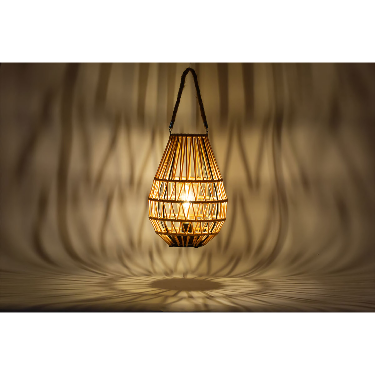 Flector Solar-Laterne Sumeria inkl Leuchtmittel naturfarben Jute Bild 2