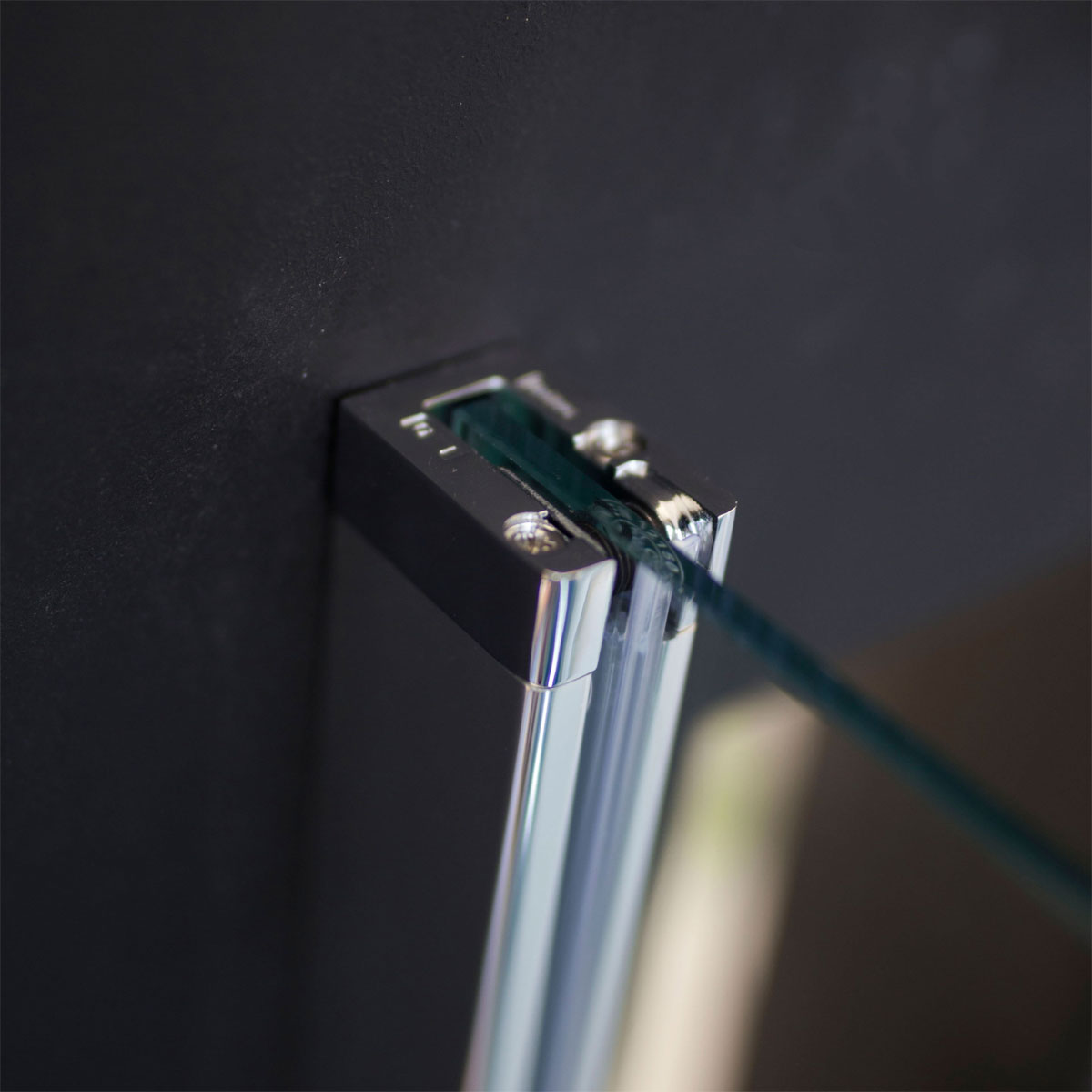 Breuer  Drehfalttür Panorama alleinstehend, Anschlag links, alu chromeffekt, grau getönt, 900 mm Bild 2