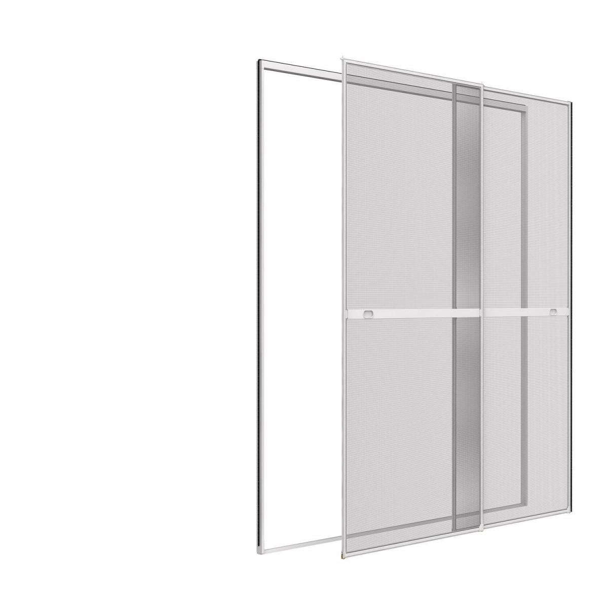 Insektenschutz-Doppelschiebetür, 230x240 cm, weiß