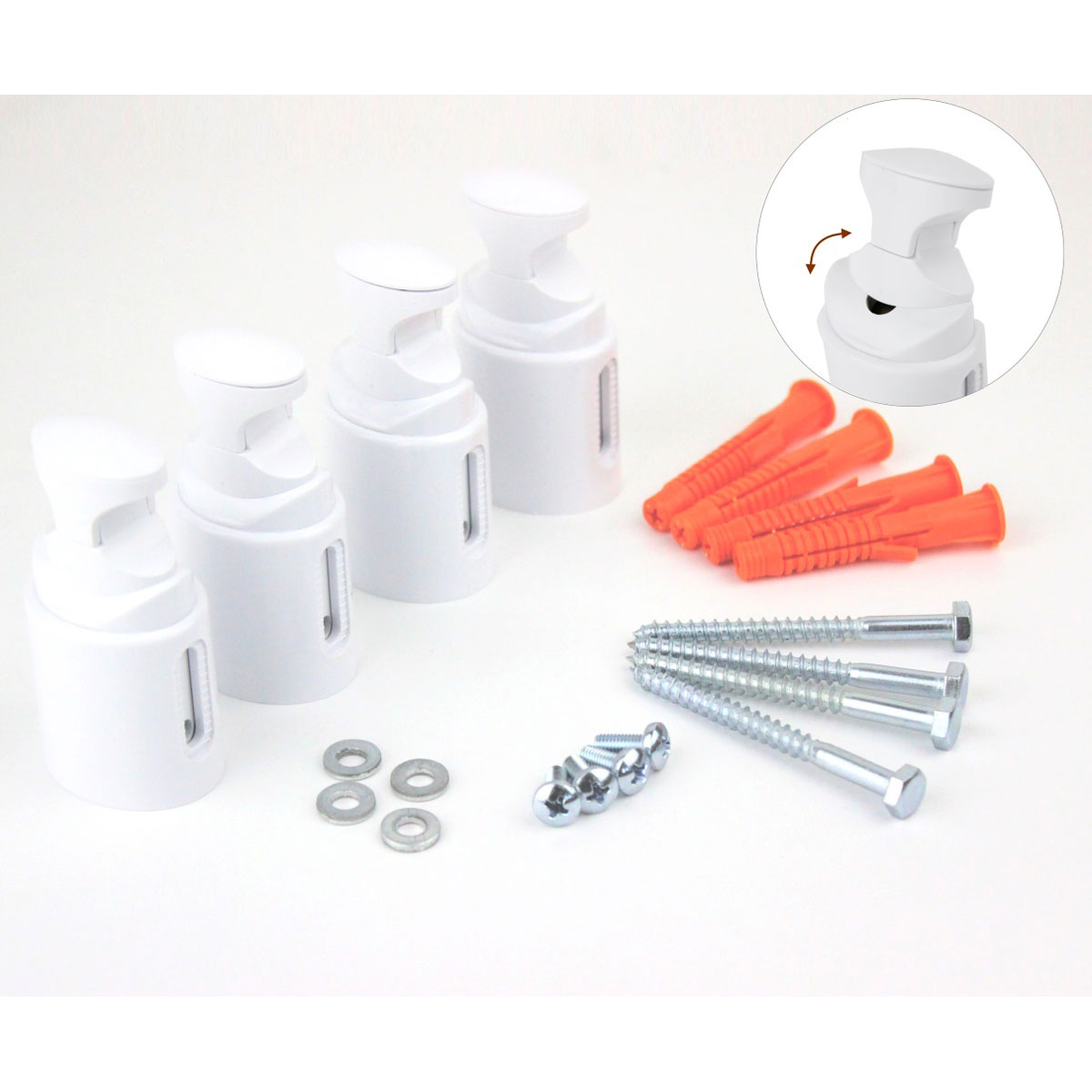 Ximax  Heizkörper Zubehör Kunststoffhalterung für Badheizkörper 4-fach Weiß