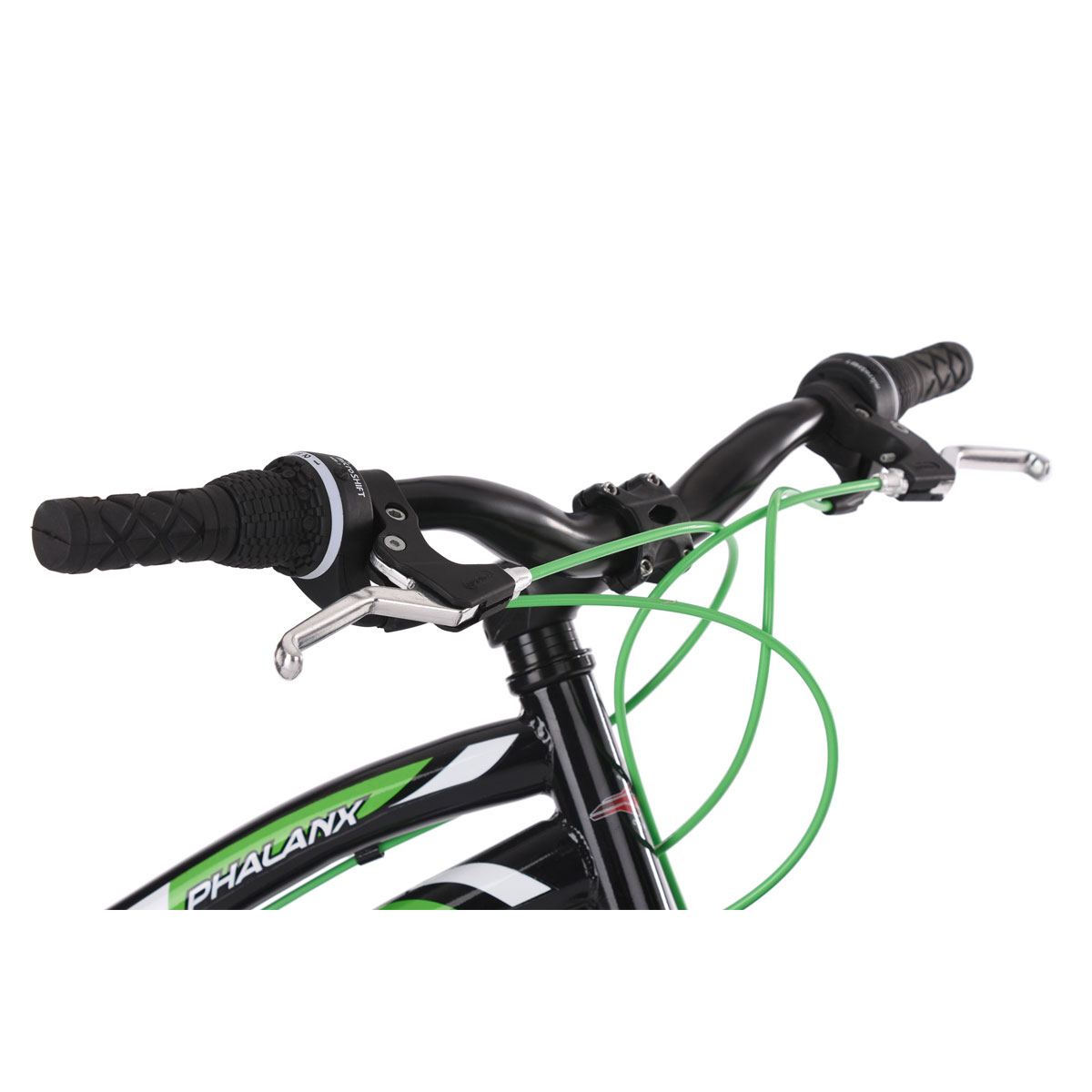 Mountainbike „Phalanx“, Hardtail, 24 Zoll, schwarz-weiß-grün
