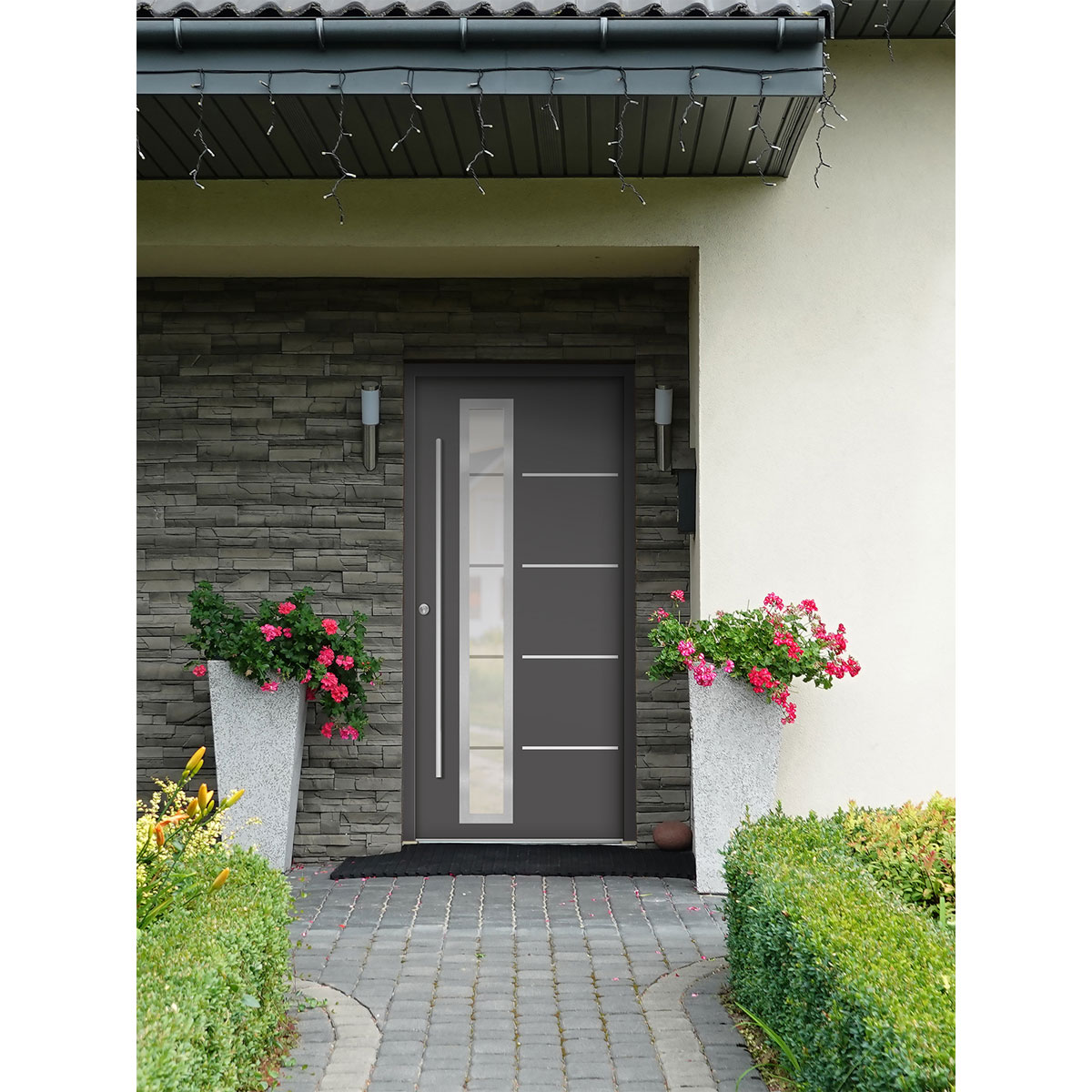 SplenDoor  Premium-Haustür Passivedoor Uppsala energiesparend anthrazit 100 x 210 cm links Bild 2