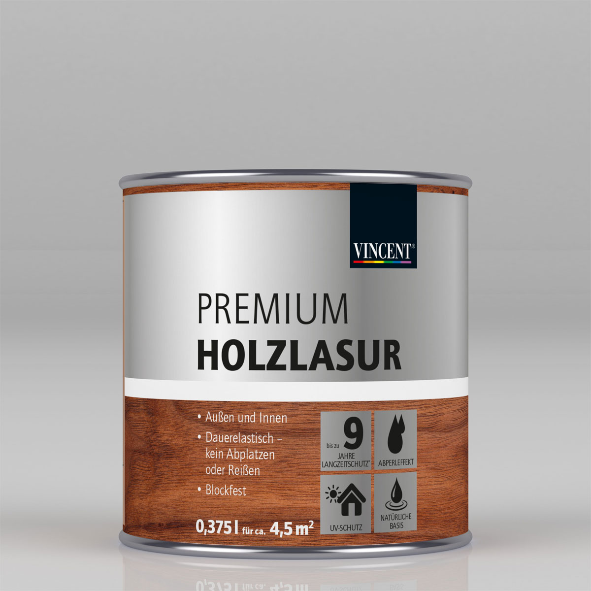 Premium Holzlasur „Farblos“, 0,375 L