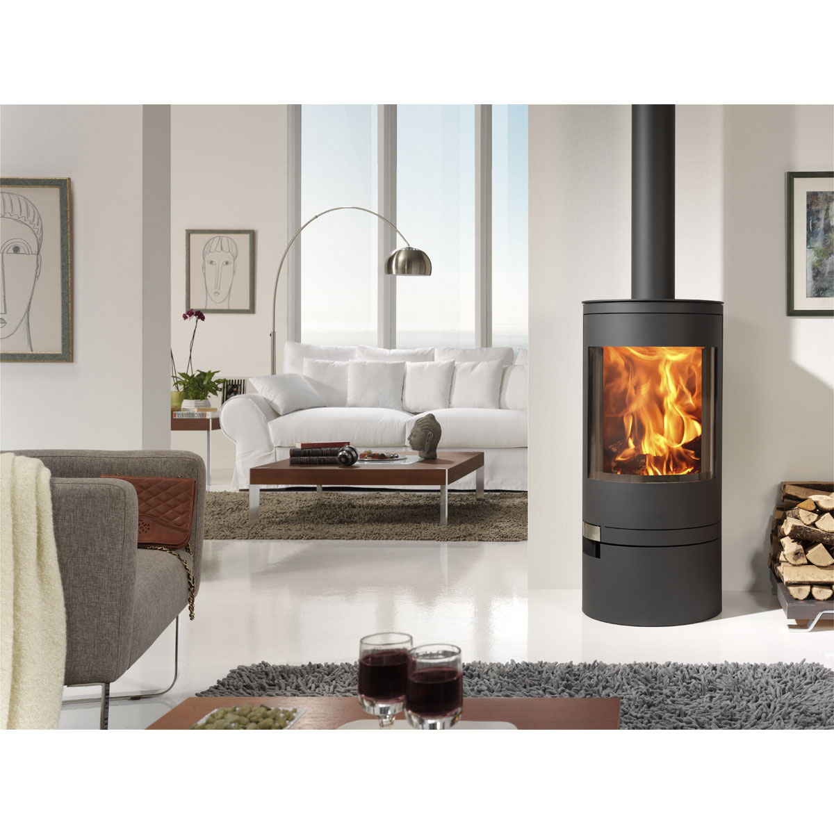 Kaminofen Akita 7,4kW Stahl Bild 2