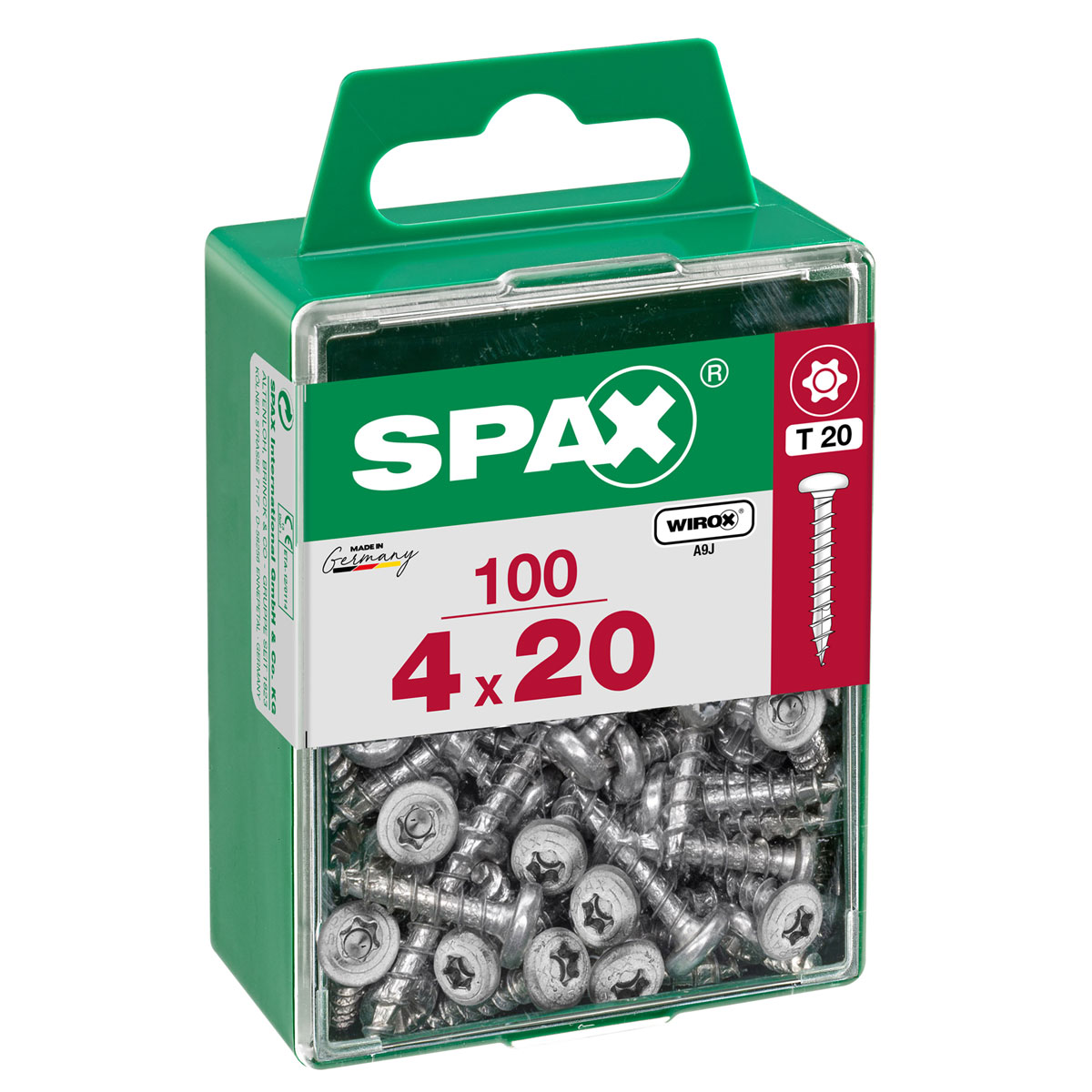 Spax Universalschraube WIROX Rundkopf 4 x 20 mm Torx 100 Stück