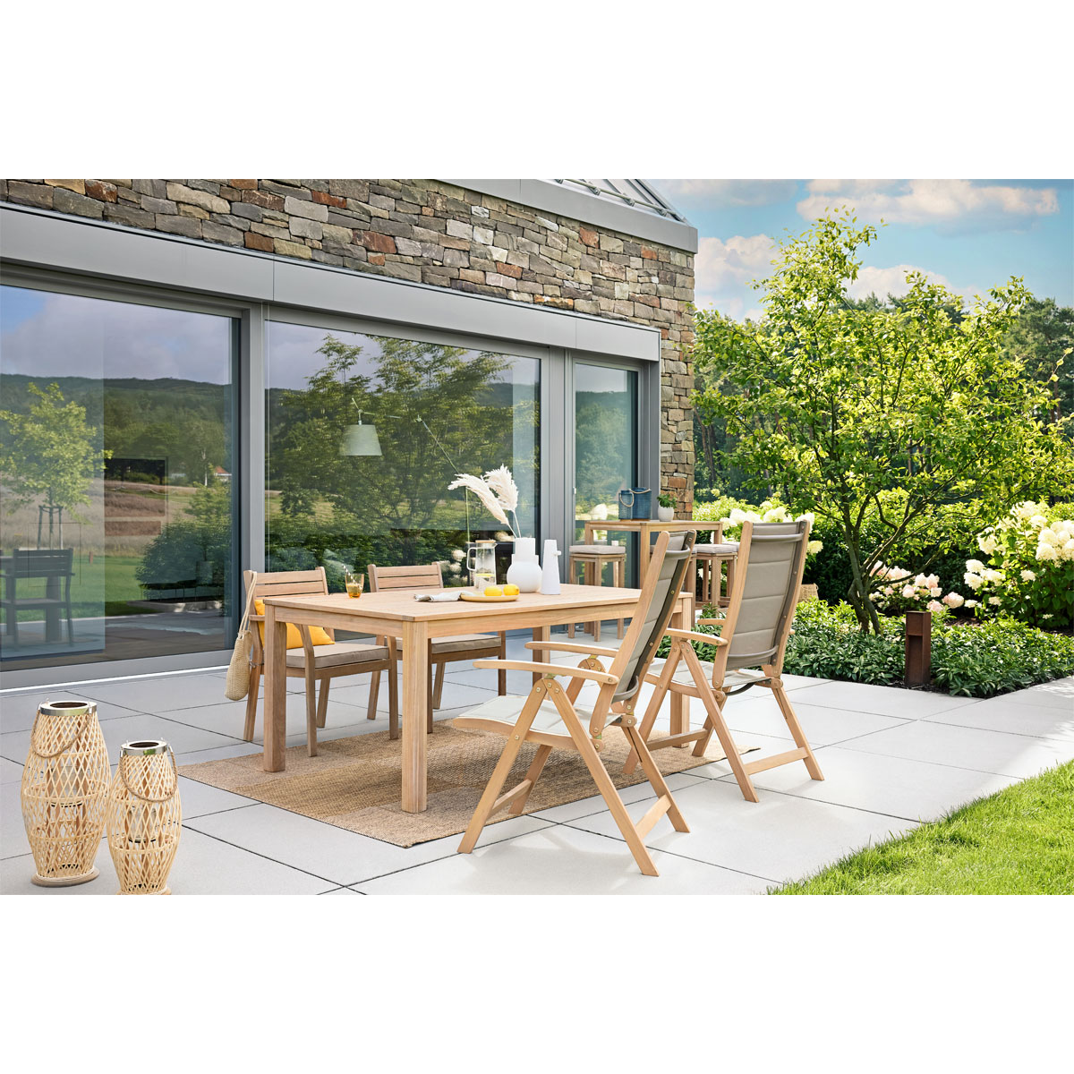 Haveson Gartentisch Mykonos Akazienholz 180 x 75 x 100 cm Bild 6