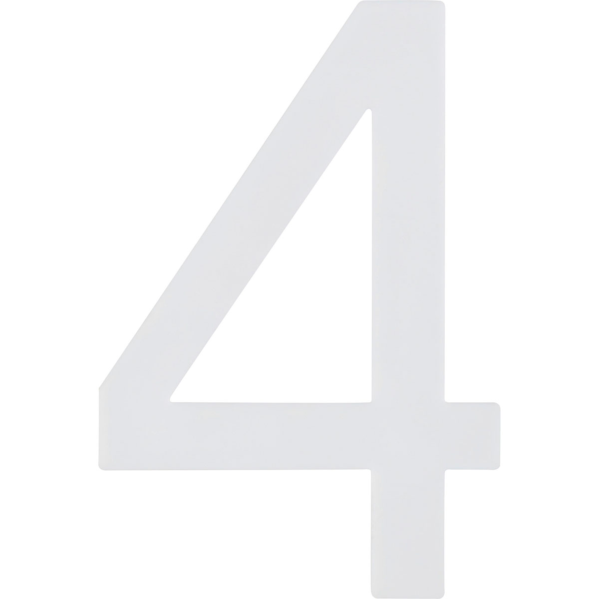 Alpertec Hausnummer 4 nachtleuchtend selbstklebend weiß-grün