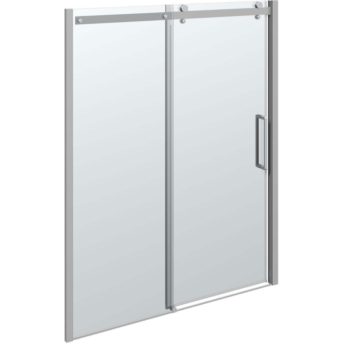 Scanbad Schiebetür Deluxe 200 x 80 x 0,8 cm Chrom/Klar