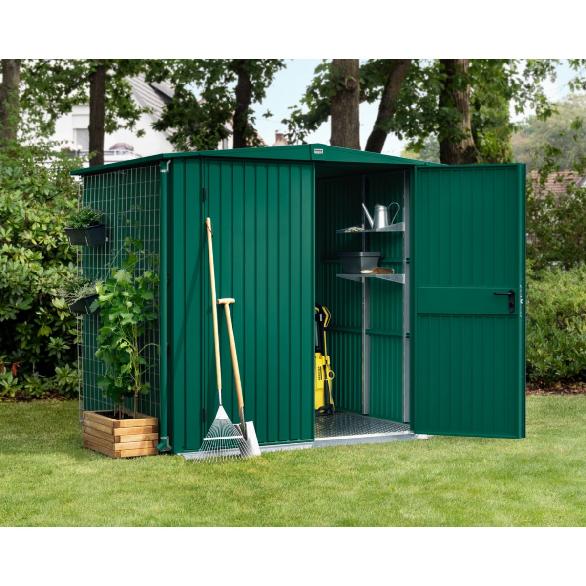 EcoStar  Gerätehaus Trend-STyp 2RAL6005 2 flg Bild 2