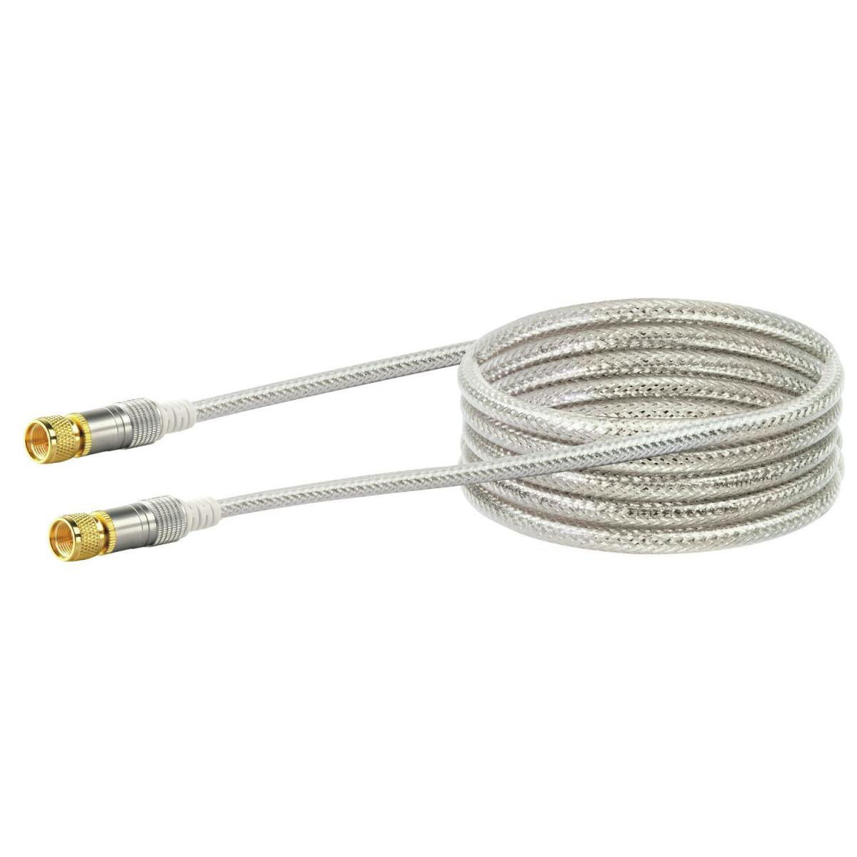 Schwaiger SAT-Antennenkabel 110 dB 1,5 m transparent-white