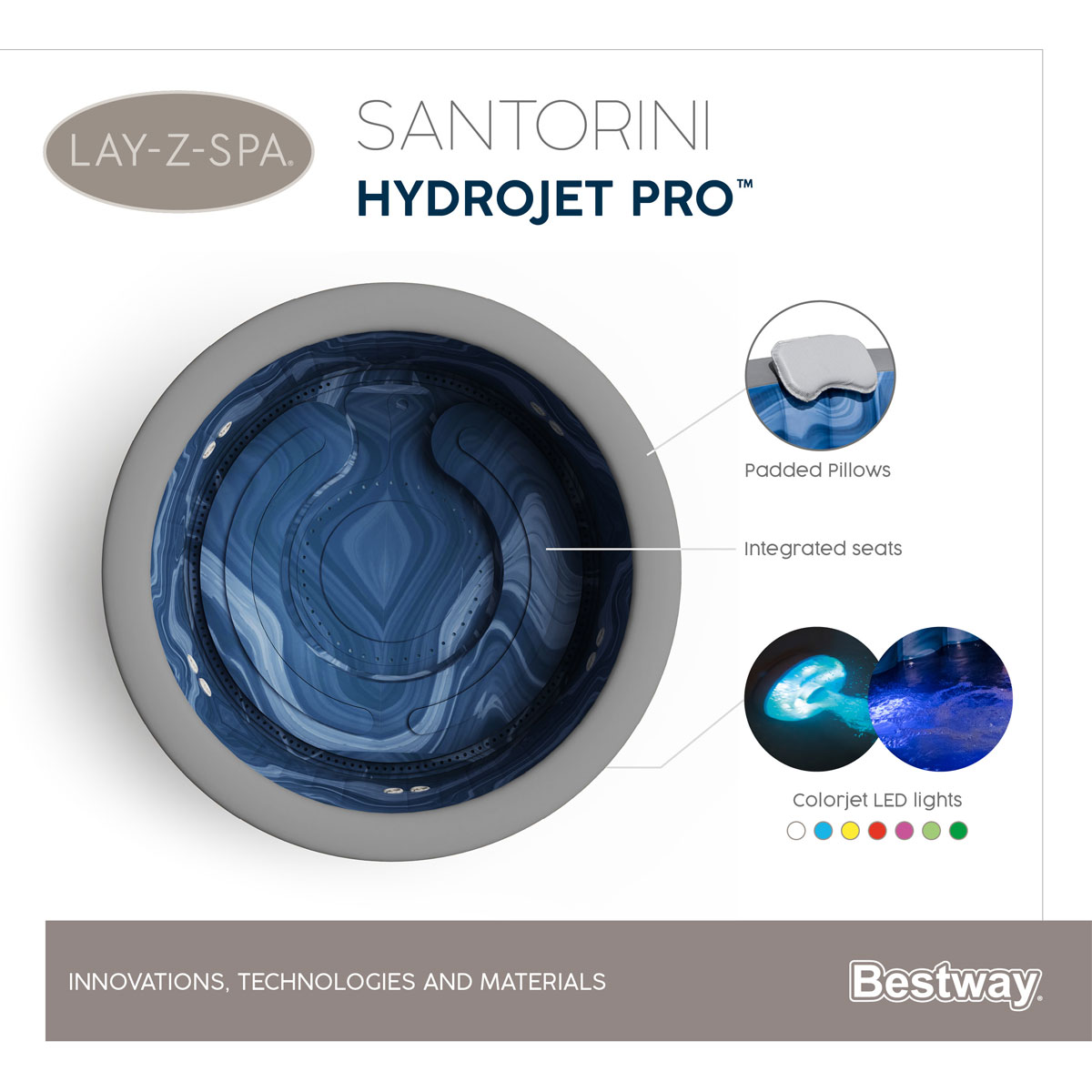 Santorini Whirlpool 506951 Hydrojet | Bestway