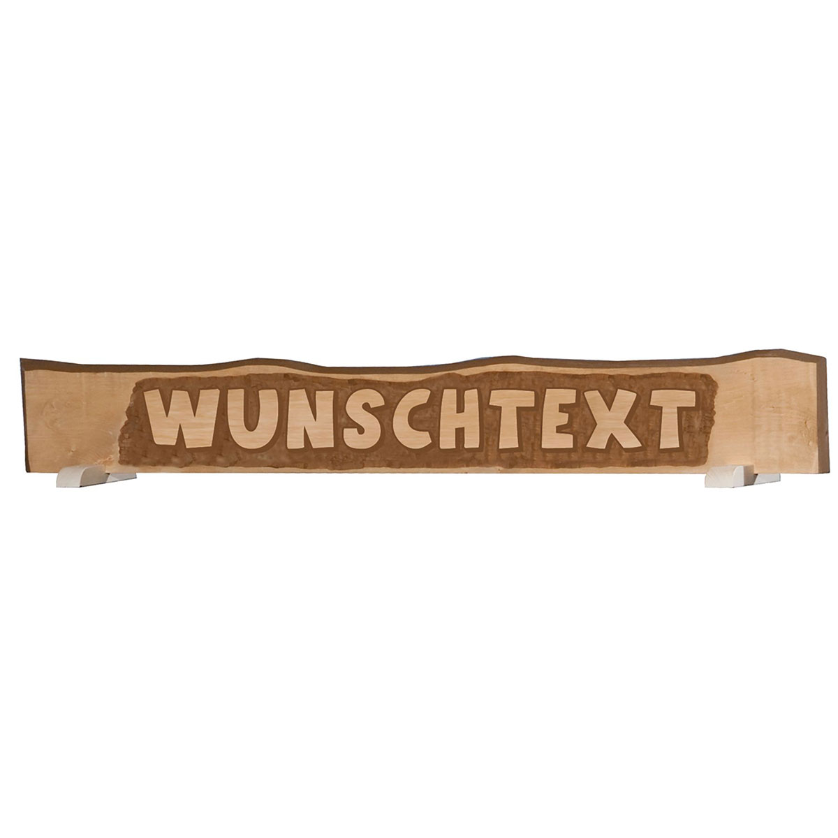 handgeschnitztes Massivholzschild „individueller Text“