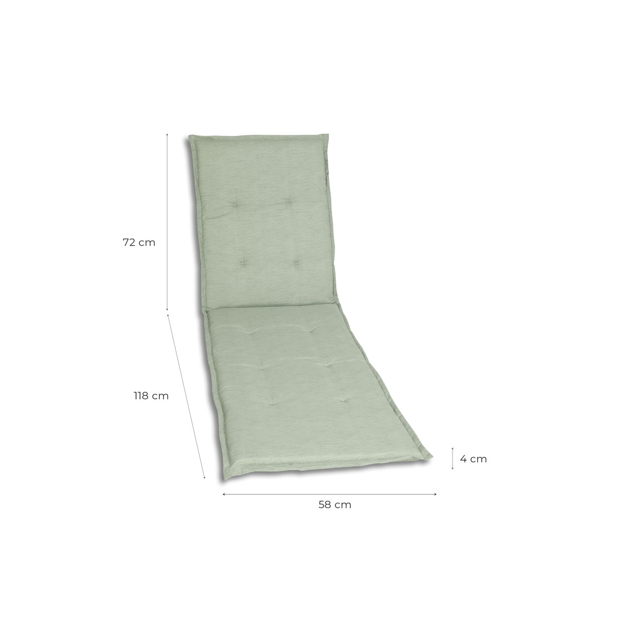 Haveson Liegenauflage 190x58x4cm hellgrün Bild 2