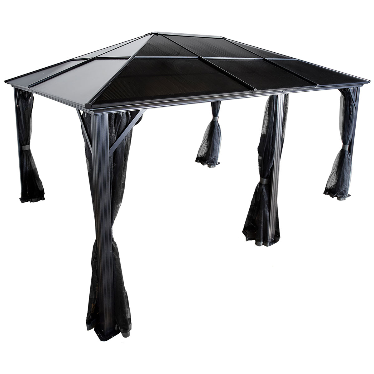 Sojag Pavillon Meridien 1216 inkl. Moskitonetz 365x485x270cm Anthrazit Bild 2