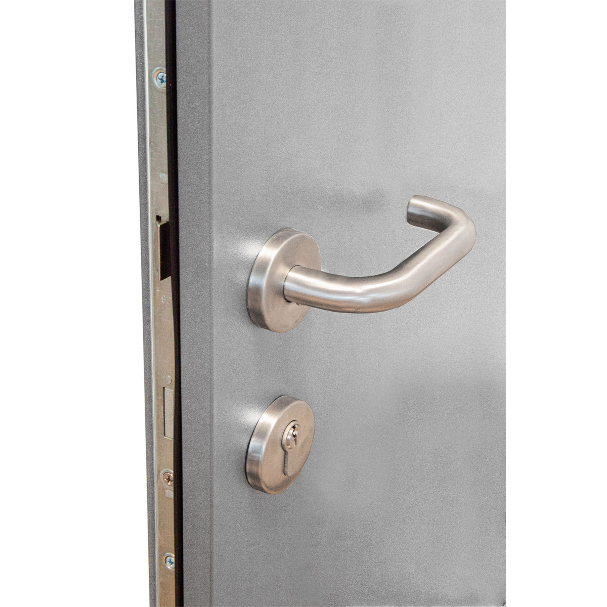 SplenDoor  Premium-Haustür Passivedoor Stockholm RC2 energiesparend einbruchsicher grau 110 x 210 cm links Bild 8