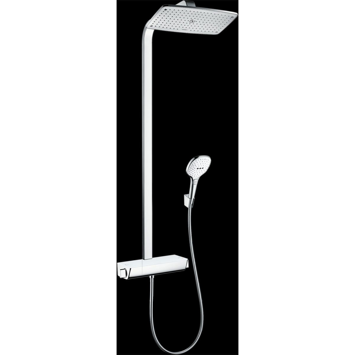 Hansgrohe  Duschsystem 360 Raindance E 1 Strahlart mit Thermostat Weiß/Chrom