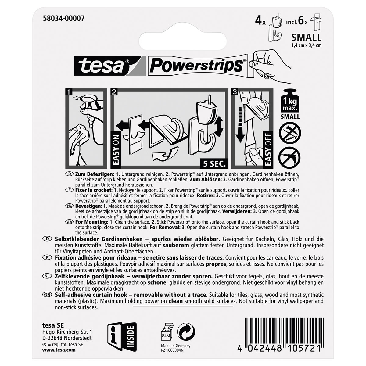 Tesa Vario-Gardinenhaken Bild 3