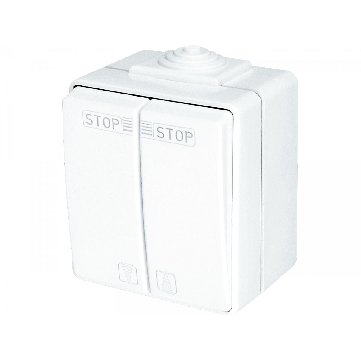 Schellenberg Aufputz-Schalter Tast Rast Steuerung für Markisenmotor für Feuchtraum/Außen