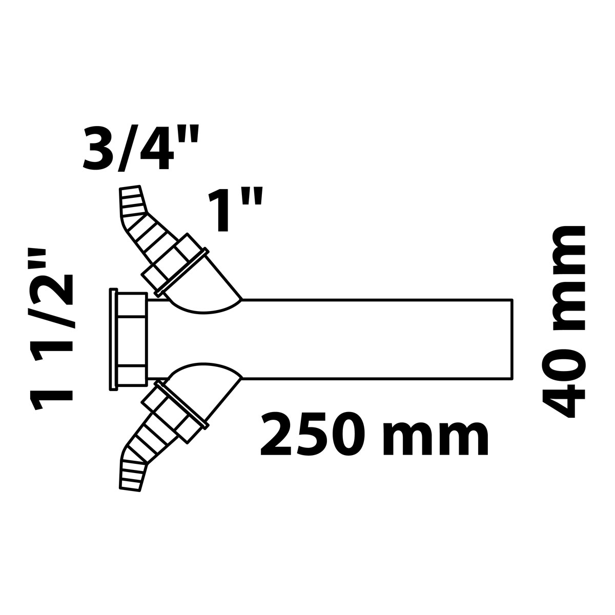 Kirchhoff Tauchrohr ECO-SAVE KS 1 1/2" IG x 250 mm für DN 40 mm Siphon Bild 2