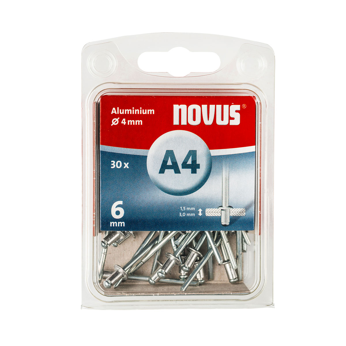 Novus Alu Blindnieten A 4 x 6 30 St