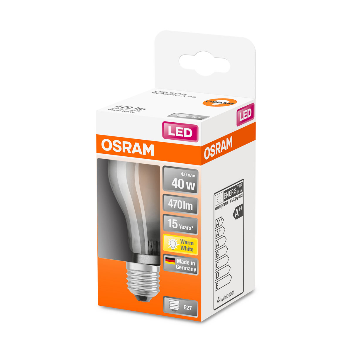 Osram LED-Leuchtmittel E27 40W matt Bild 2