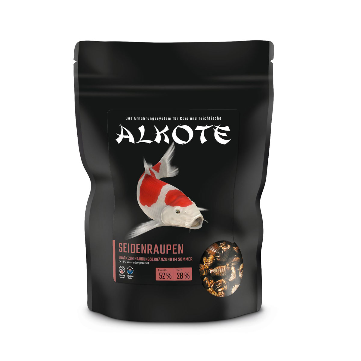 ALKOTE Teichfisch-Futter Seidenraupen 300g