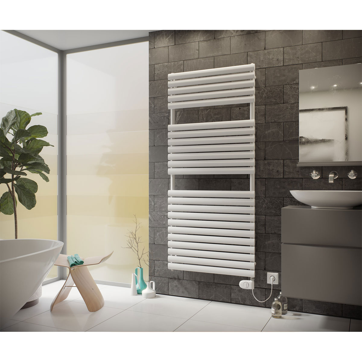 Ximax  Elektrischer Handtuchwärmer Nestor 1802 x 600 mm 900 Watt Typ 3 Weiß