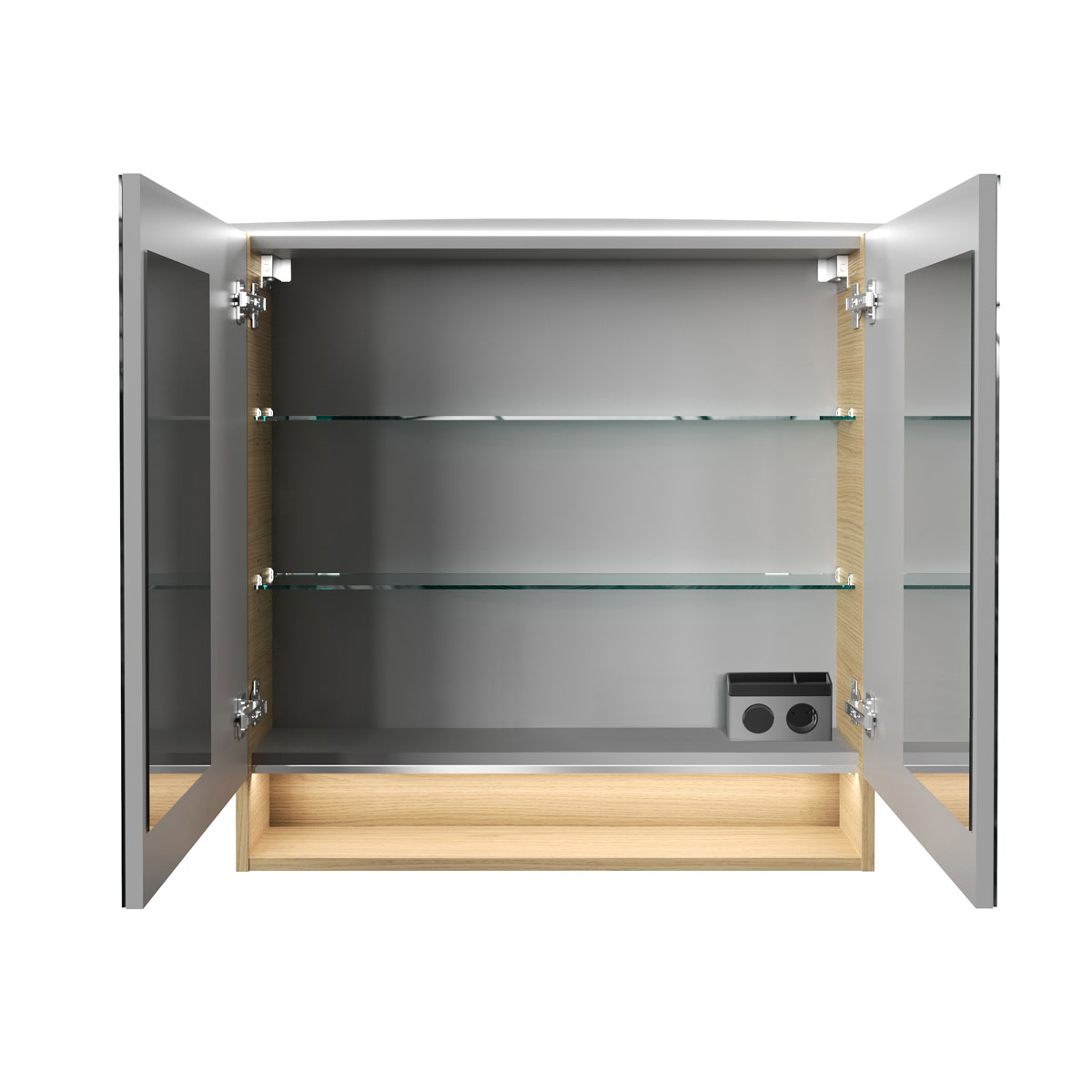 Fackelmann  Spiegelschrank B.Style 800 x 812 x 153 mm Sandeiche LED Bild 2