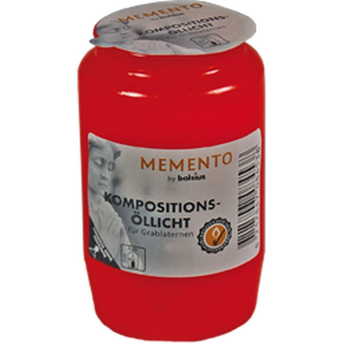 Bolsius Kompositions-Öllicht 9,5 cm rot