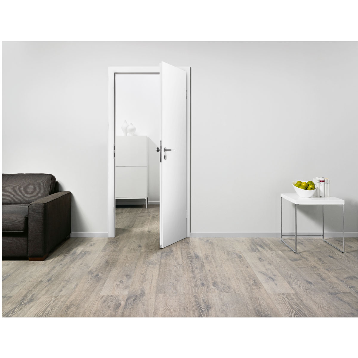 CPL-Wohnungseingangstür rechts weiß 86 x 198,5 cm Bild 2