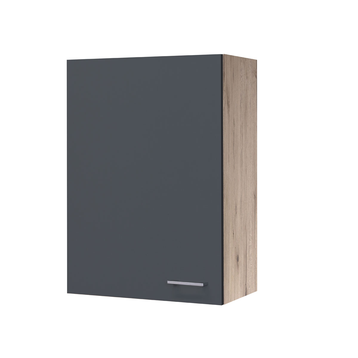 Flex-Well Küchenoberschrank „Tiago“, 60x89x32 cm, basaltgrau/San Remo Eiche