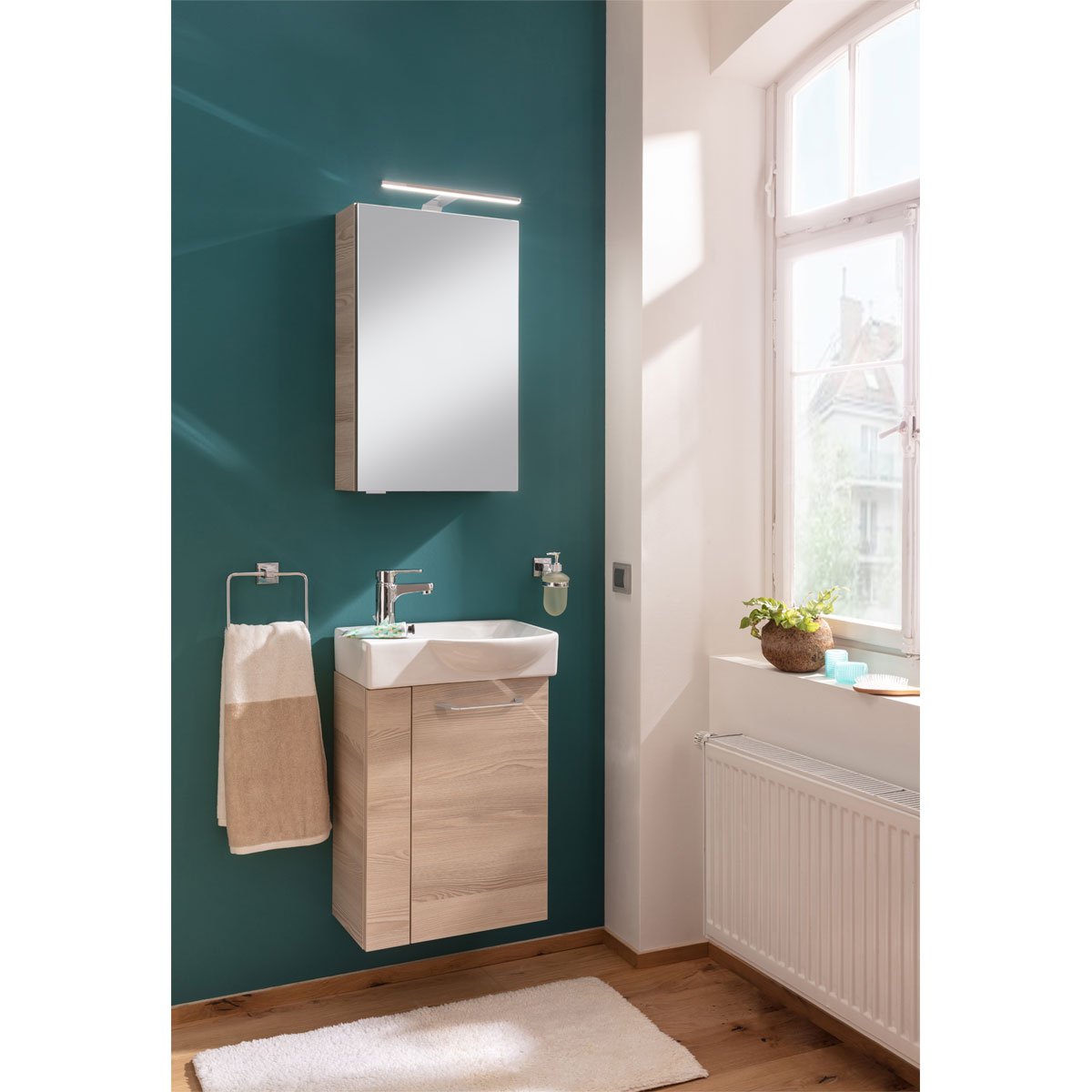 Fackelmann  Gäste-WC Waschtischunterschrank rechts SBC 440 x 600 x 243 mm Alaska-Esche Bild 8