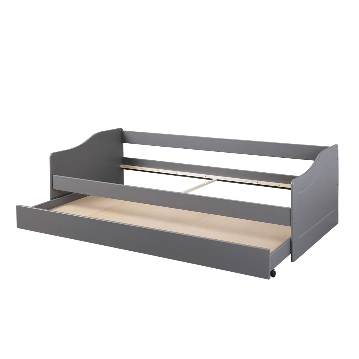 Inter Link Sofabett „Malte“, 90x200 cm, grau, inkl. Funktions-Schublade Bild 6