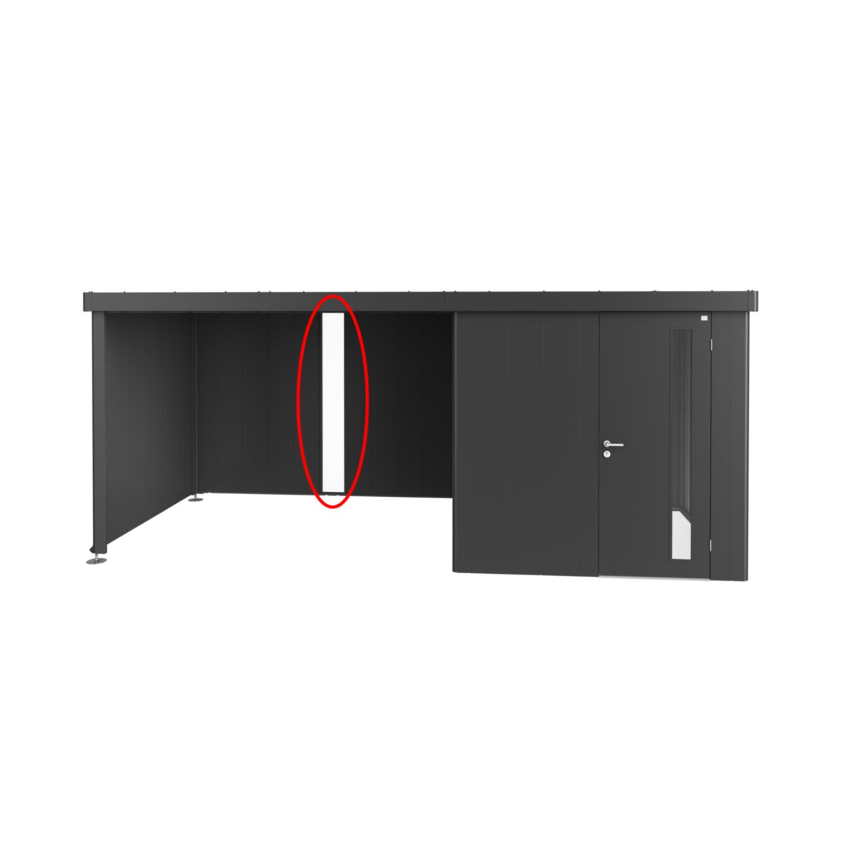 Biohort Lichtpaneel für Seitendach zu Gerätehaus Neo dunkelgrau-metallic