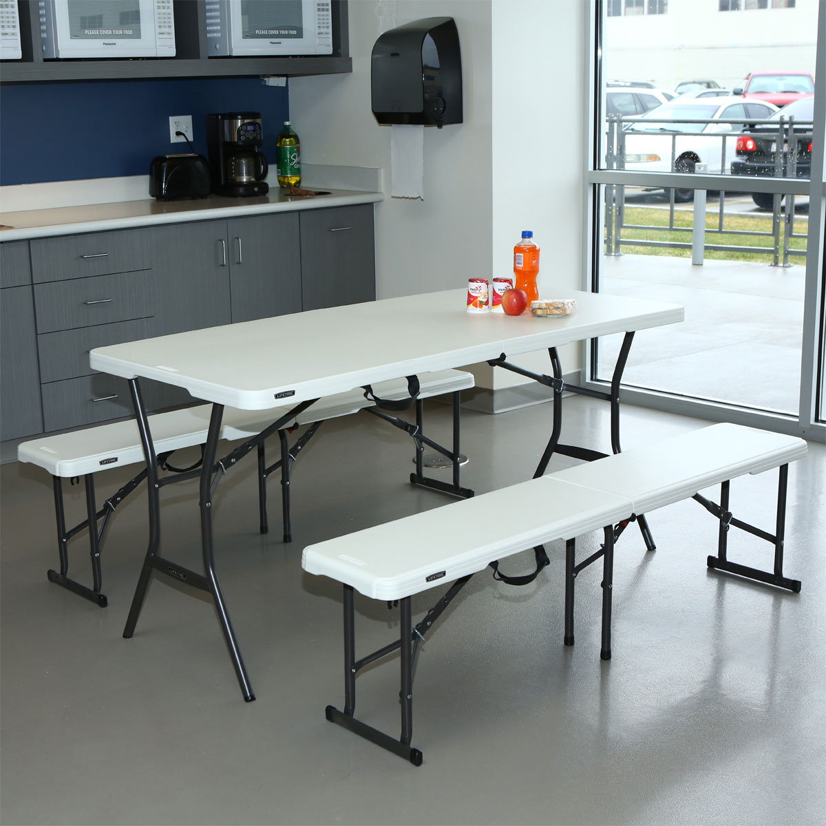 Lifetime Bierzeltgarnitur 3-teilig 182x76x74 cm Weiß Bild 9