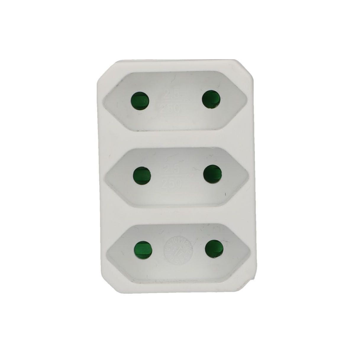 Unitec Euro-Adapter 3-fach weiß