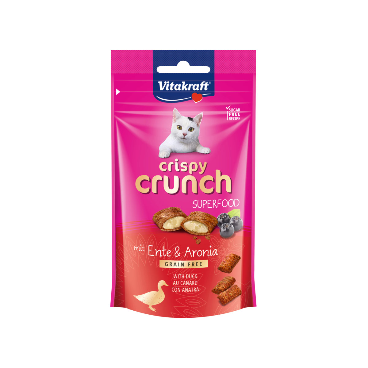 Vitakraft Cat Crispy Crunch Ente+Aronia 60g