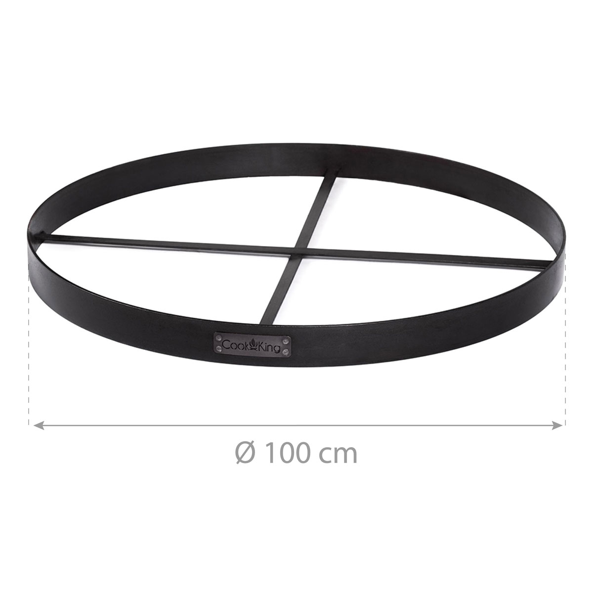 CookKing Feuerschalenbasis 100 100x6cm Schwarz Bild 3