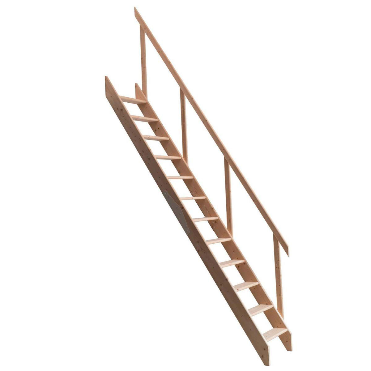 Dolle Raumspartreppe Kiel Fichte inkl Geländer bis 283,5 cm Bild 2