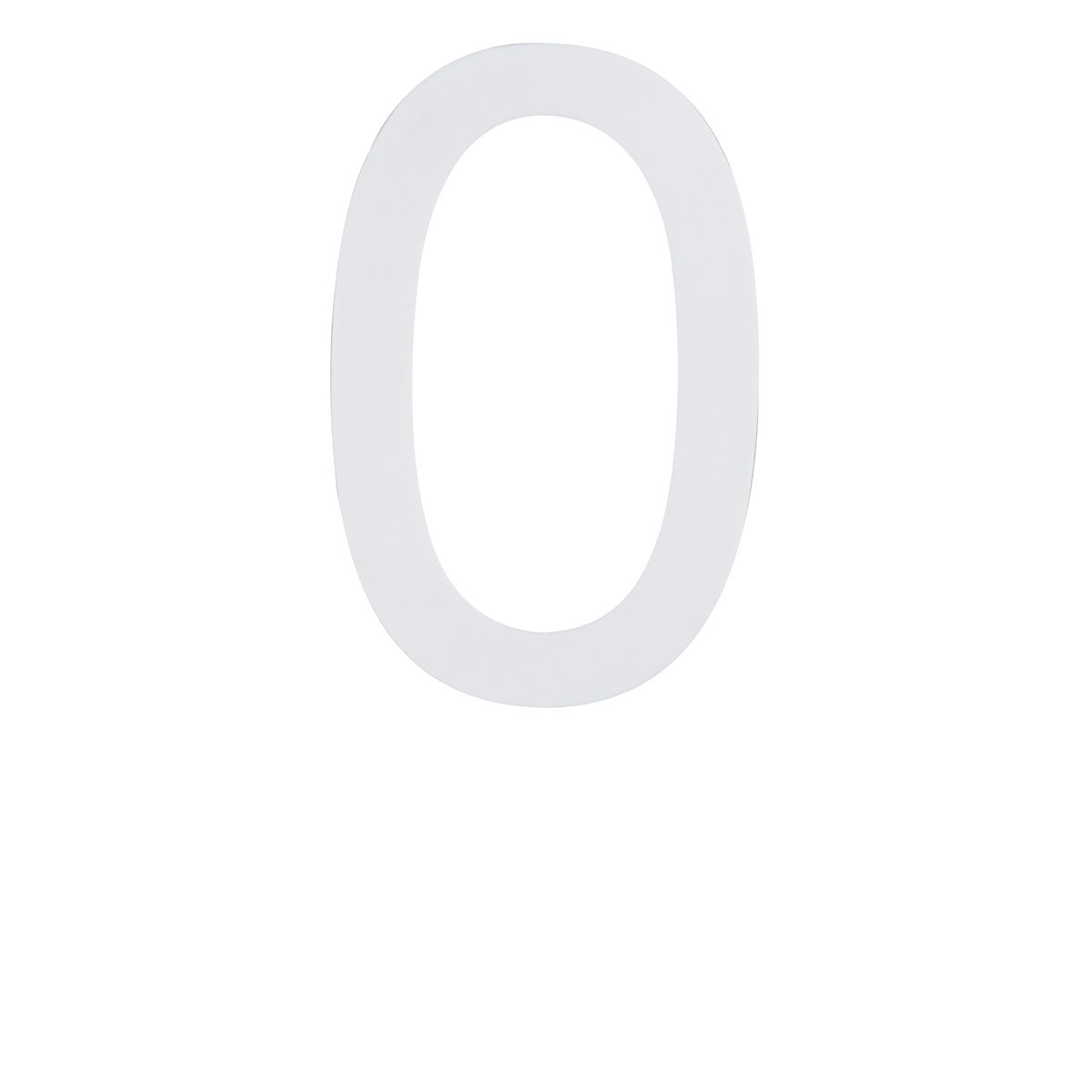 Alpertec Hausnummer 0 nachtleuchtend selbstklebend weiß-grün