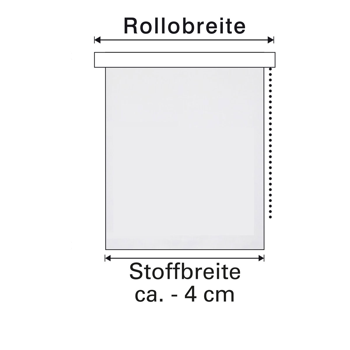 Seitenzugrollo 62x180 cm, weiß