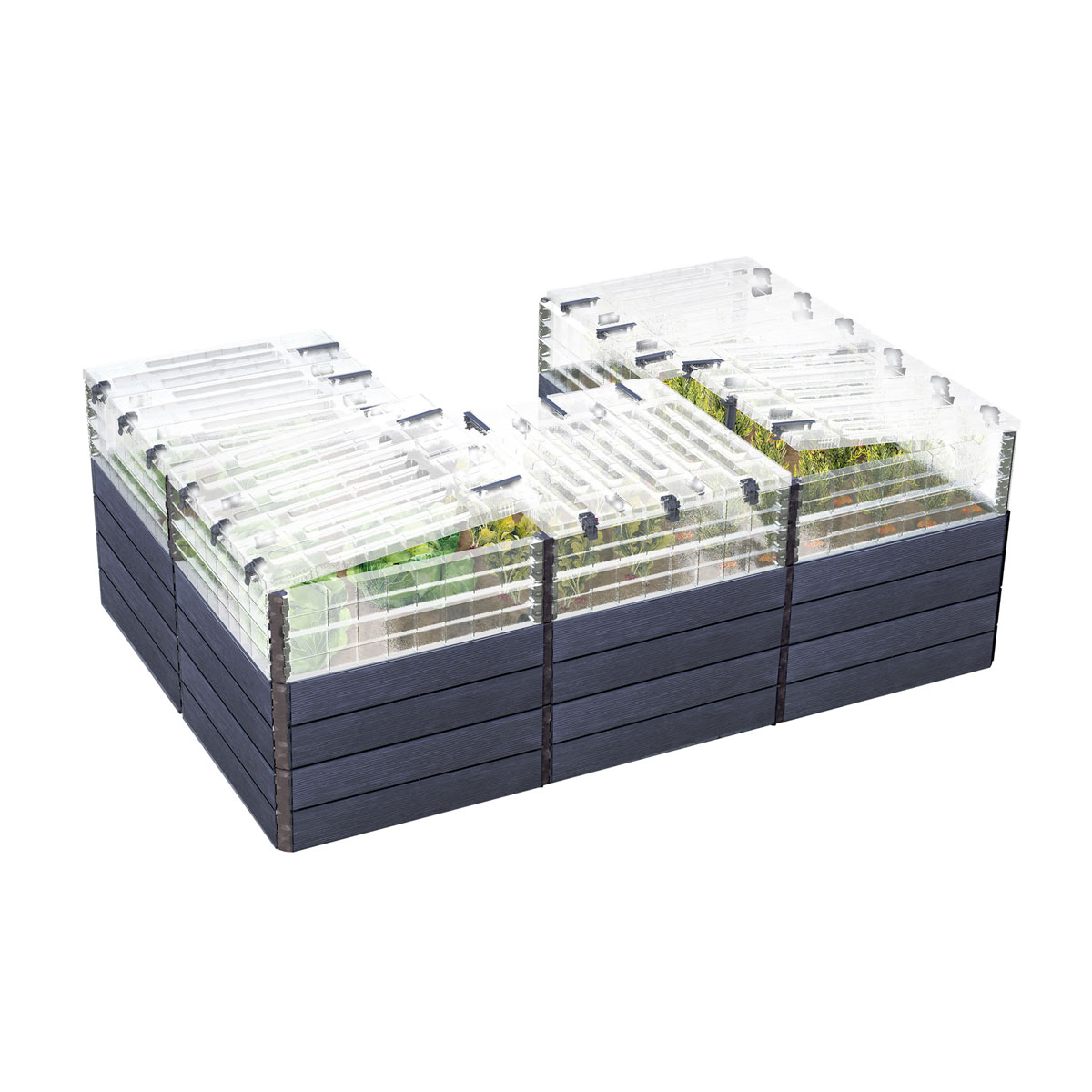 Garantia  Hochbeet Ergo Quadro TurboPlus U L 80t Wood, inkl. FLORA Wassersparsystem