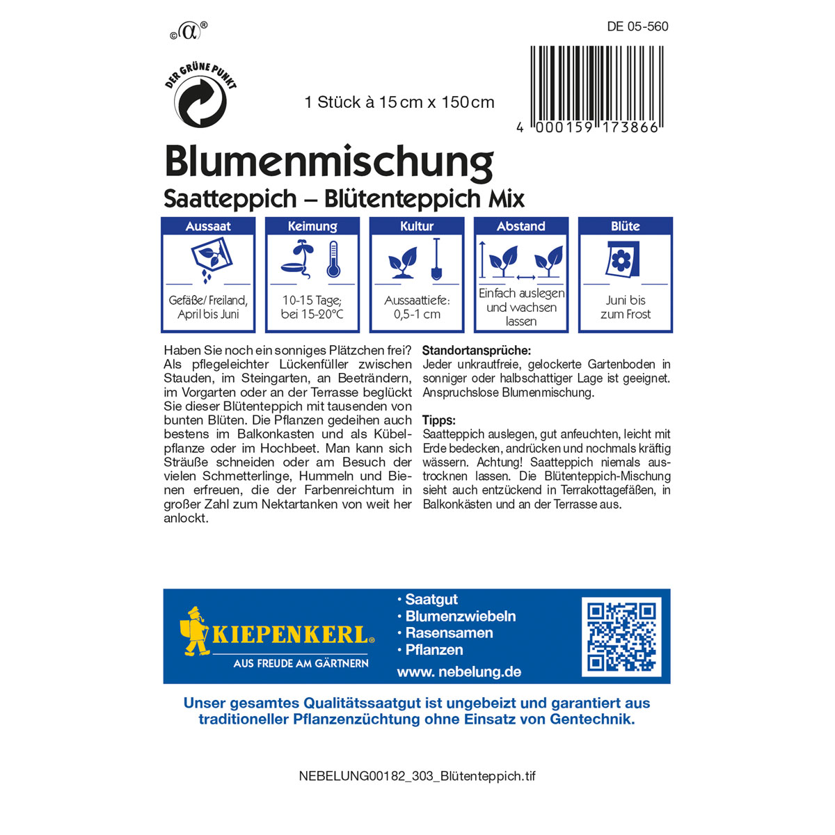 Kiepenkerl Blumenmischung Blütenteppich Mix Saatteppich Bild 2