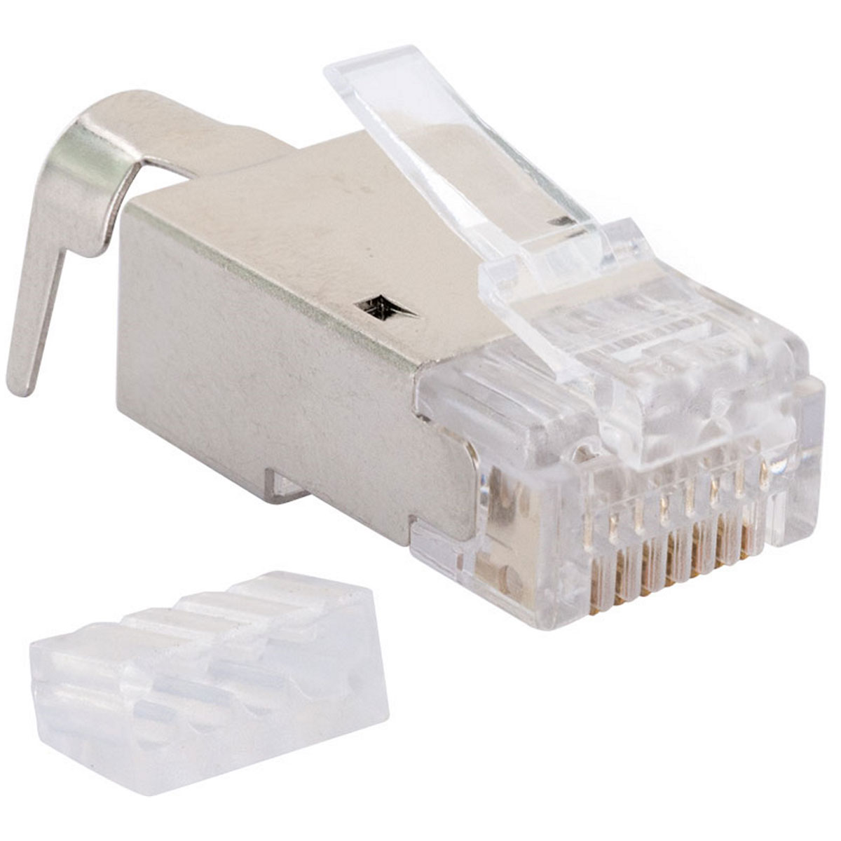 Schwaiger Netzwerkstecker CAT 6a/CAT 7 silber/grau 18 Stück Bild 2