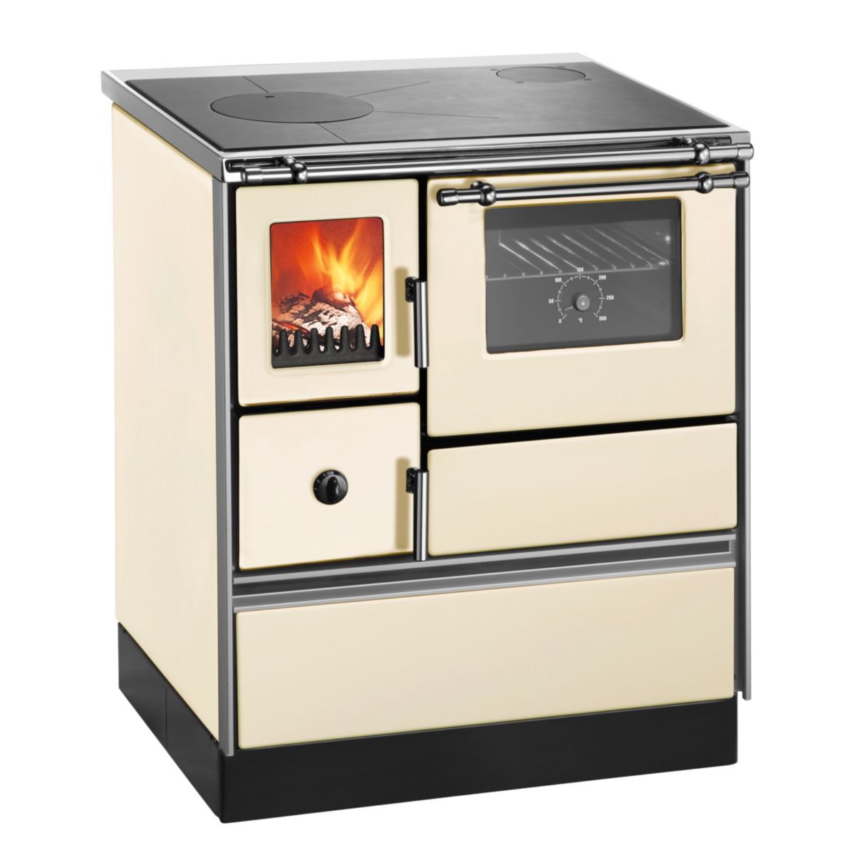 Westminster Holzherd K76F-70 RE, Farbe: Ellfenbein, Sichtfenster, 7,6kW